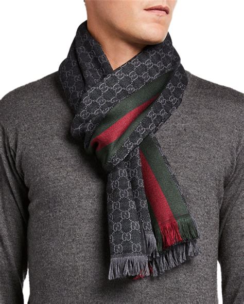 gucci scarf mens wool|gucci wool scarf sale.